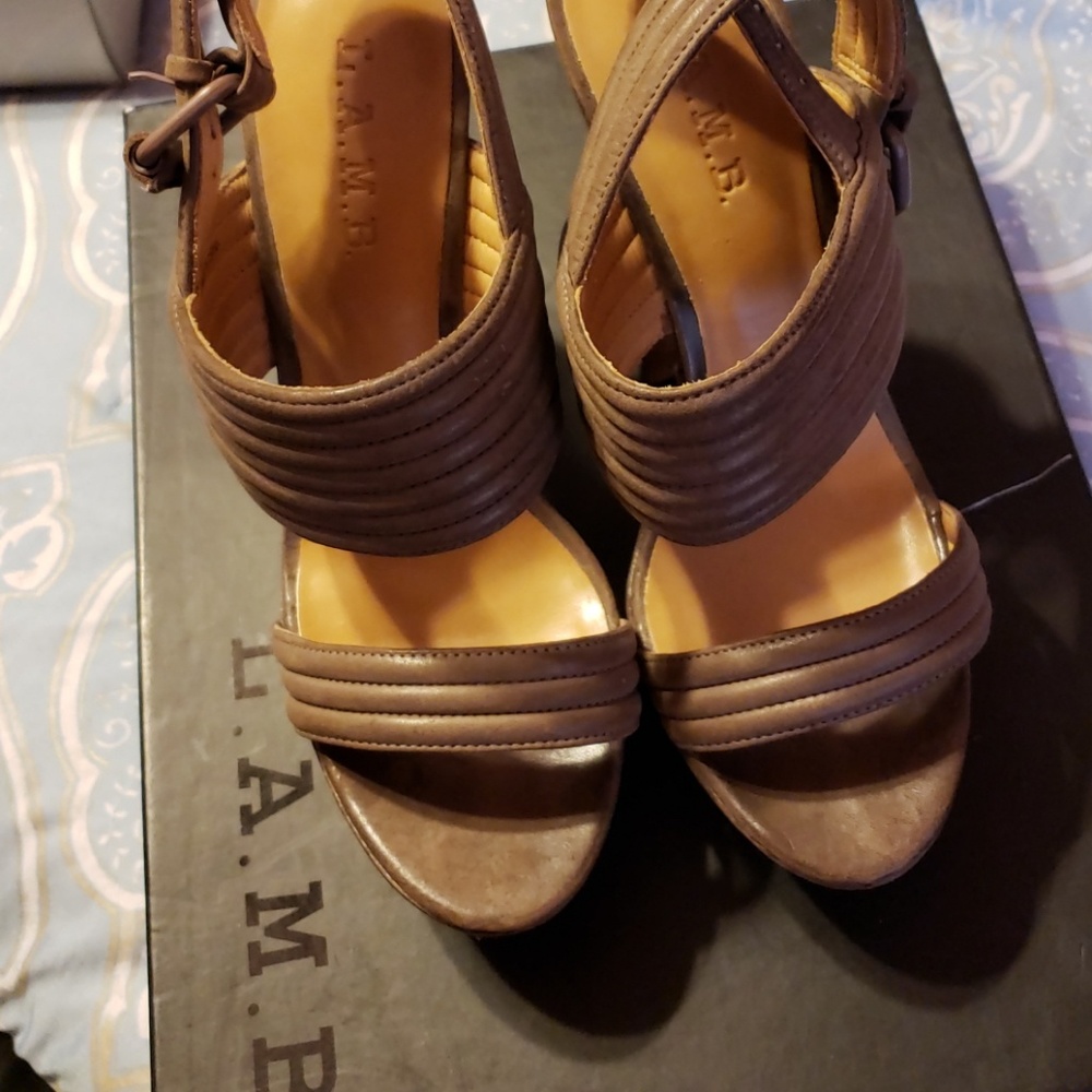 Lamb Platform Sandals - image 2